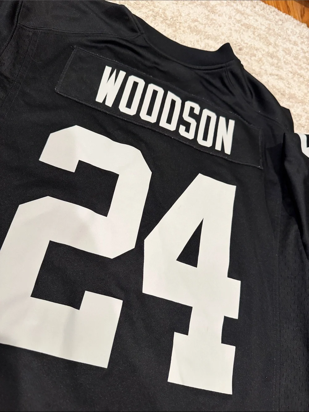 Nike NFL On Field Jersey Oakland Raiders Charles Woodson #24 Black Size L
